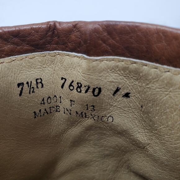 FRYE Phillip Harness Leather Ankle Boots Brown Moto Biker 76870 Size 7.5 - Picture 8 of 10